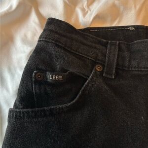 1991 Lee Women Black Denim Jeans - Classic High Waist